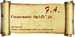 Feuermann Aglája névjegykártya